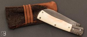  Couteau " Slipjoint " par Jesus Granda - ivoire de phacochère