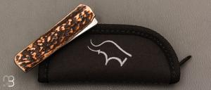   Couteau " Small Sanjo " par Guy Poggetti - Bois de cerf et C130