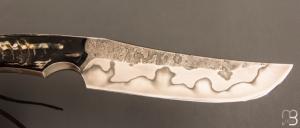 Couteau " Sparus " fixe forgé par Guy Poggetti - Corne de bélier et C130
