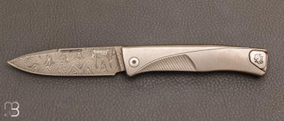 Couteau  "  THRILL Titane gris Damas " par Lionsteel