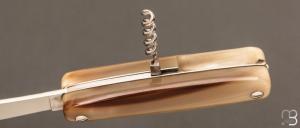   Couteau "Tartineur 2 pièces " par J. Mongin - Corne blonde