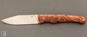  Couteau de poche Tedesco par Adrien Giovaninetti - Érable Négundo stabilisé