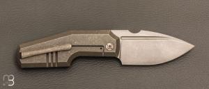  Couteau « Elementak Frame-lock » par Thomas Gony GTKnives - Titane et RWL-34