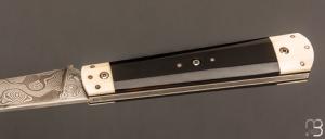   Couteau " Vendavel  " par Solbach Luna - Forge de la lune - Damas et Corne de Zébu / Mammouth