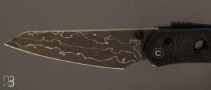 Couteau " Vision FG " de Civivi - Black canvas micarta et damas - C22036-DS2