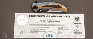 Couteau " ZT.0606CF  " Edition limitée #0168 design de RJ Martin par ZERO TOLERANCE