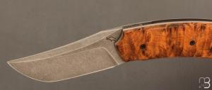   Couteau " custom " par Guy Poggetti - Loupe de Thuya et Elmax