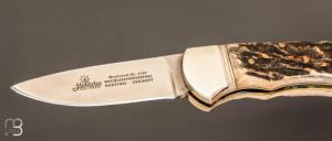 Couteau " lock-back " de poche par Hubertus - Bois de cerf