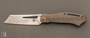  Couteau " DAO frame lock " custom par Torpen Knives - Jérôme Hovaere - Titane et Damax™