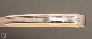    Couteau " Marcos Lock-back " pliant artisanal de Cyril Kalisz - Ivoire de phacochère et RWL-34