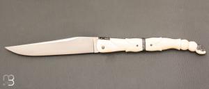 Couteau " Laguiole 18 CM Queue de Scorpion " de Jérôme Lamic - ivoire de phacochère et RWL34