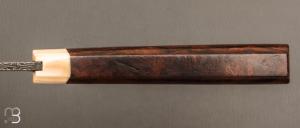   Couteau " Puukko " droit de José Viale - Bois de fer d'Arizona et damas Vlad Matveev