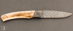    Le " 1820 Berthier " par Joël Grandjean - Ivoire de Mammouth et lame damas plume