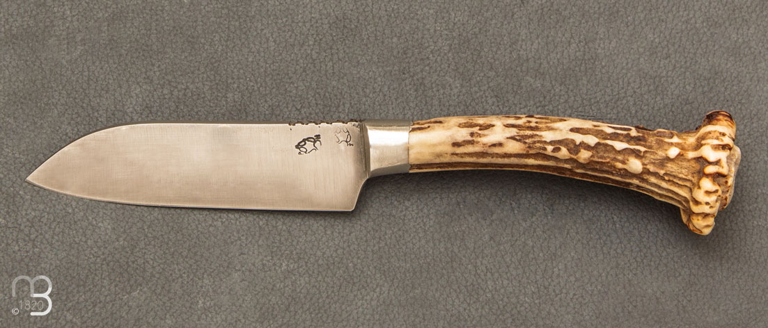 Couteau droit forgé Patch Knife - Bois de Chevreuil par P.H Monnet