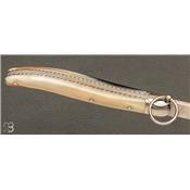 Couteau Laguiole corne blonde 11 cm avec anneau Forge de Laguiole