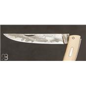  Couteau " Le Thiers 2 pièces " par Robert Beillonnet - Ivoire de mammouth et damas