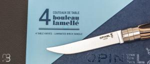 Coffret 4 Couteaux table Chic Opinel Bouleau lamellé édition limitée Chocolat