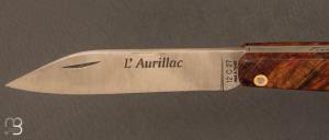   Couteau "  L'Aurillac " par La Bonne Trempe - Hêtre stabilisé et 12c27