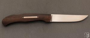 Couteau " Big Lock-back  " custom par Petr Hofman - Black Chacate wood et RWL34