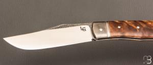  Couteau " Big Trapper " par Laurent Gaillard - Fourche de peuplier stabilisée et 90McV8