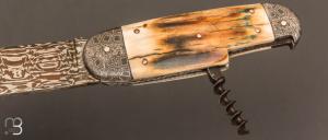   Couteau " Bouledogue 2 pièces " Damas de Jean Pierre Veysseyre