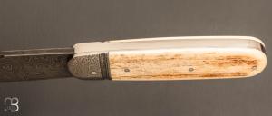   Couteau " Bouledogue " par Romain Alvarez - Ivoire de mammouth et lame damas