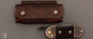 Couteau " Bouledogue XXL " XC75 et buffle/os fait main par Frédéric Marchand