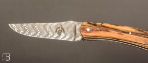   Couteau " Camembert damas" régional pliant en bois d'aubrac