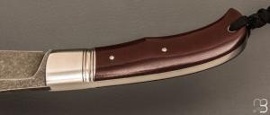 Couteau " Cim Bowie " custom par Raphaël Durand - Micarta vintage et RWL34