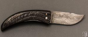 Couteau  "  Curni lame damas " par Alexandre Musso