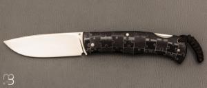   Couteau " Drop " custom lock-back par Raphaël Durand - G10 et RWL34