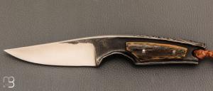 Couteau " Espadon " croûte d'ivoire de mammouth par Pierre Reverdy