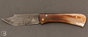 Couteau " Eustache " pimontais par Geoffroy Gautier - Corne