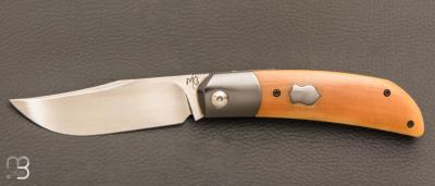     Couteau  " Foxy " custom par Maxime Belzunce - Micarta et RWL34