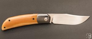     Couteau  " Foxy " custom par Maxime Belzunce - Micarta et RWL34