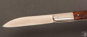  Couteau  "  Issoire  " par Maxime Surjous  - Bois de fer et lame en RWL34