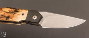 Couteau " Jinbei " custom de Gaël Chevalier - Ivoire de mammouth et RWL34