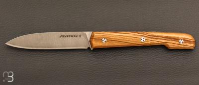  Couteau " Le Capi " par la Coutellerie Savignac - Olivier et lame en 14c28