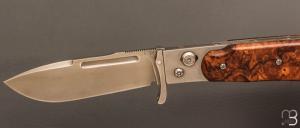 Couteau " Le Destin " par Éric Parmentier - Loupe d'amboine