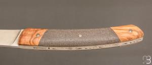   Couteau " Le Thiers® " pliant par l'Atelier Les 2 Diables - Lave et olivier