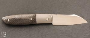  Couteau  " Liner-lock custom " pliant par David Lespect - Carbone/Titane et RWL34