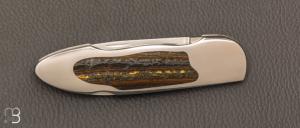  Couteau " Lock-Back 001 " custom  par Warren Osborne - Jaspe