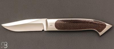   Couteau " Lock - Back " par Julien et Charles Bennica - Micarta et RWL-34