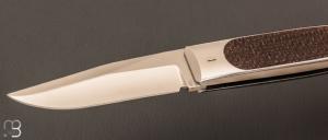   Couteau " Lock - Back " par Julien et Charles Bennica - Micarta et RWL-34