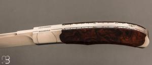 Couteau " Mini-Mix " pliant artisanal de Cyril Kalisz - Bois de fer et RWL34