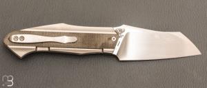  Couteau  " Octavus Micarta  / Titanium" Frame-lock par Bastards Knives X Gabriel Berthelemy