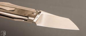  Couteau  " Octavus Micarta  / Titanium" Frame-lock par Bastards Knives X Gabriel Berthelemy