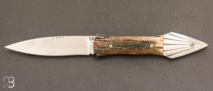   Couteau " L'Oegopsyde " fait main par Laraud Blade  - Ivoire de mammouth et 14C28