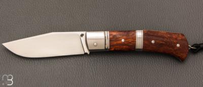   Couteau " Rumilly " par Philippe Lemonnier - Loupe de bois de fer d'Arizona et lame en RWL34 