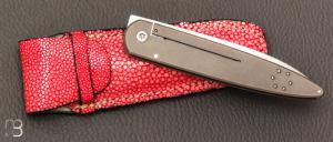  Couteau " Slim " custom par Philippe Jourget - Titane et RWL34